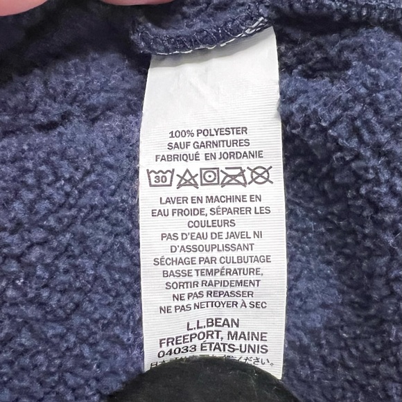 L.L. Bean Men's Deep Blue Zip Up Sweater - Picture 10 of 11